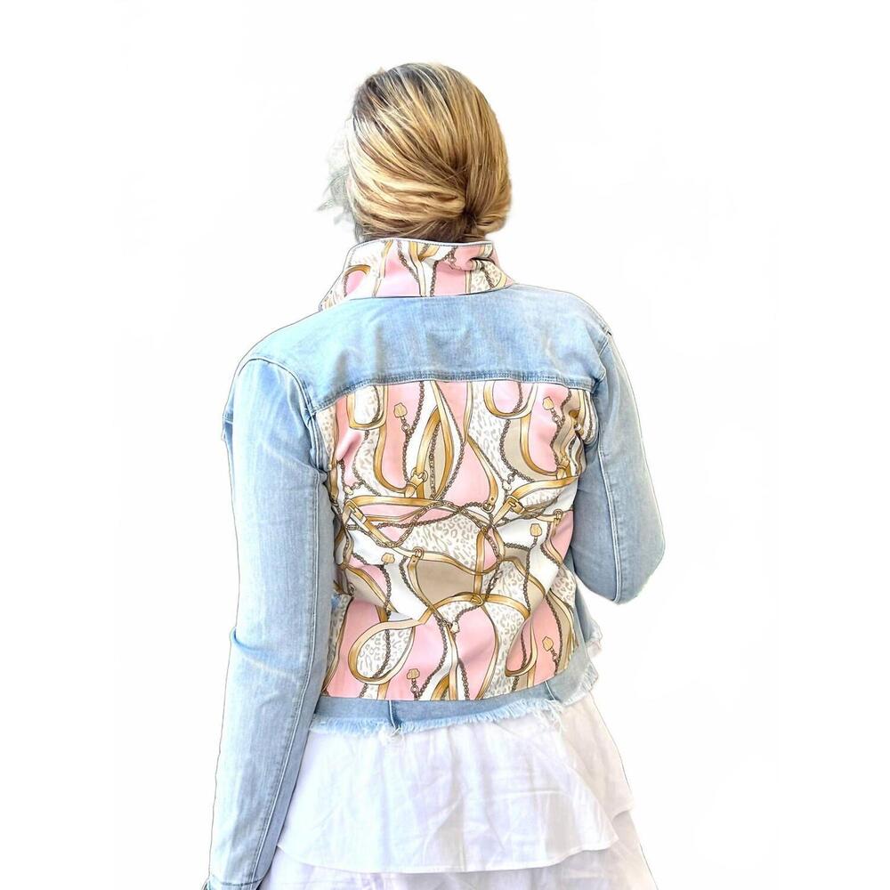 NEW STACY BRADLEY long sleeves collar jacket in pink makes me happy